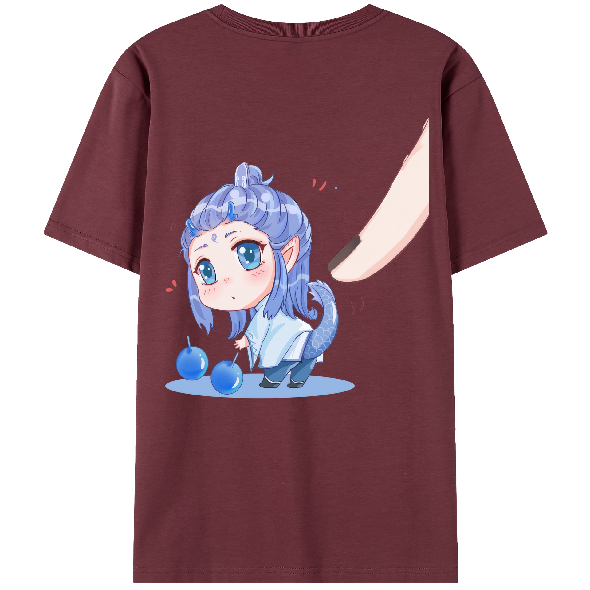 （画像用） Ne Zha 2 ナタ 魔童の大暴れ 綿100％半袖Tシャツ（背面プリント）